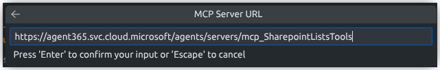 MCP server url
