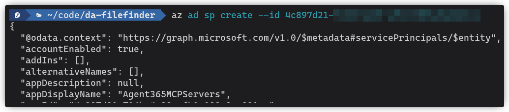 Create service principal