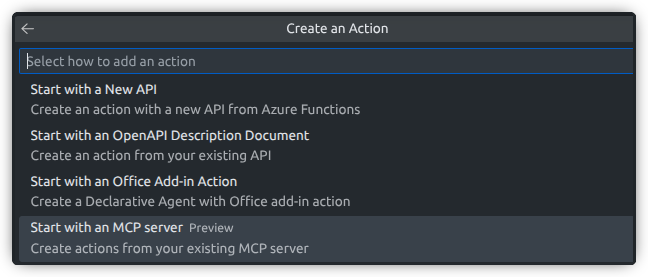 Start with an MCP server