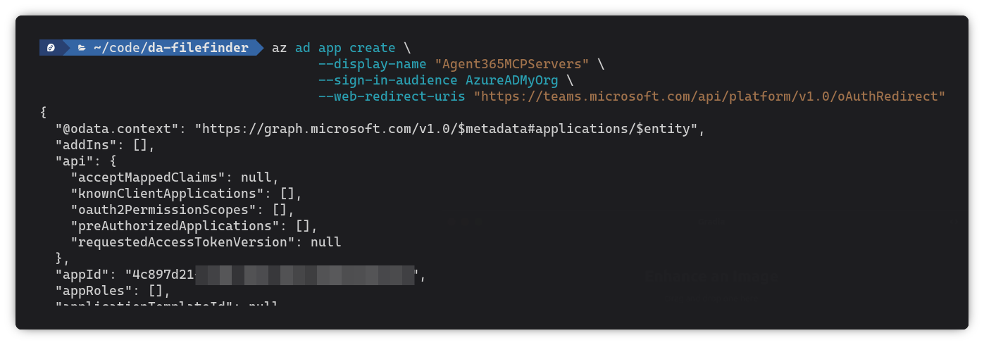 Create app registration