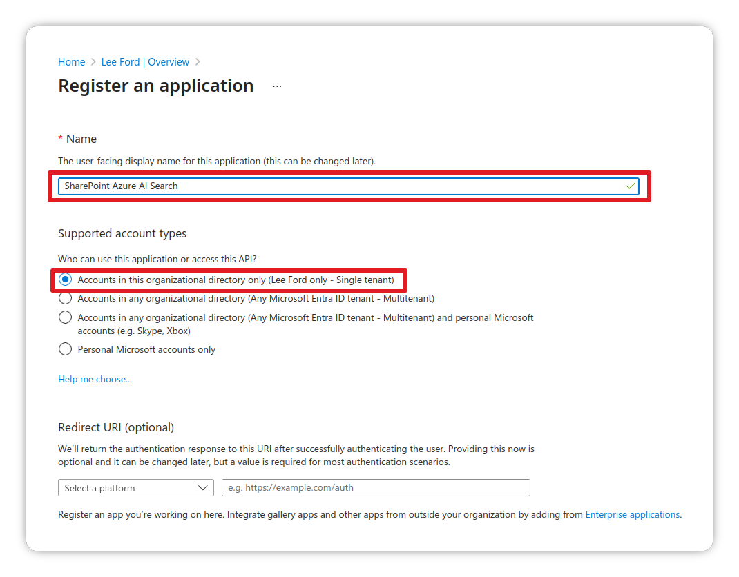 Create the App Registration