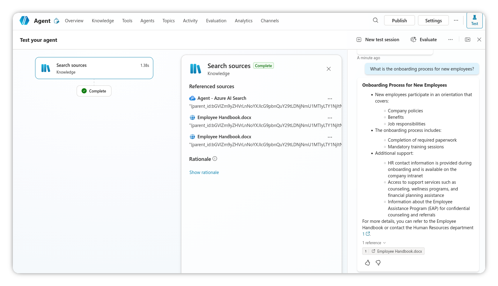 Query SharePoint content with Copilot agent