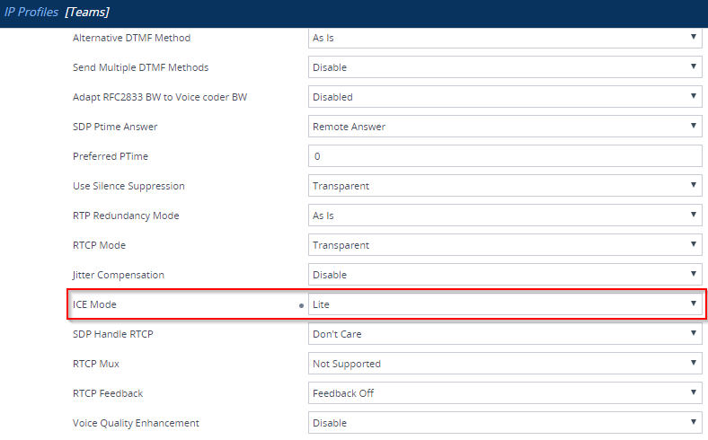 Enable ICE Lite