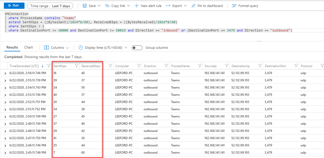 Monitoring Microsoft Teams network traffic